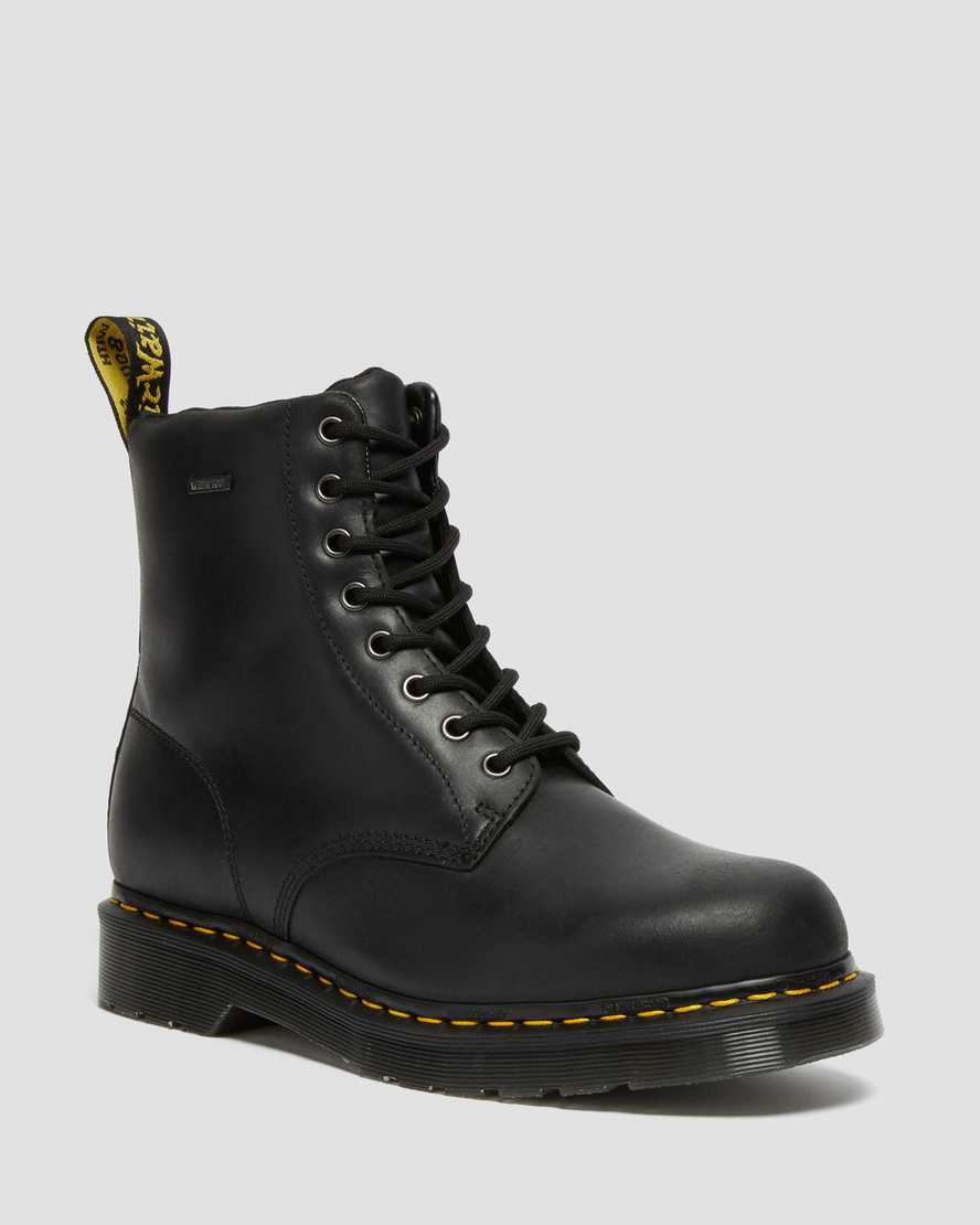 Dr. Martens 1460 Waterproof Miesten Nauhalliset Nilkkurit - Mustat Nilkkurit [457-AEWHYT]